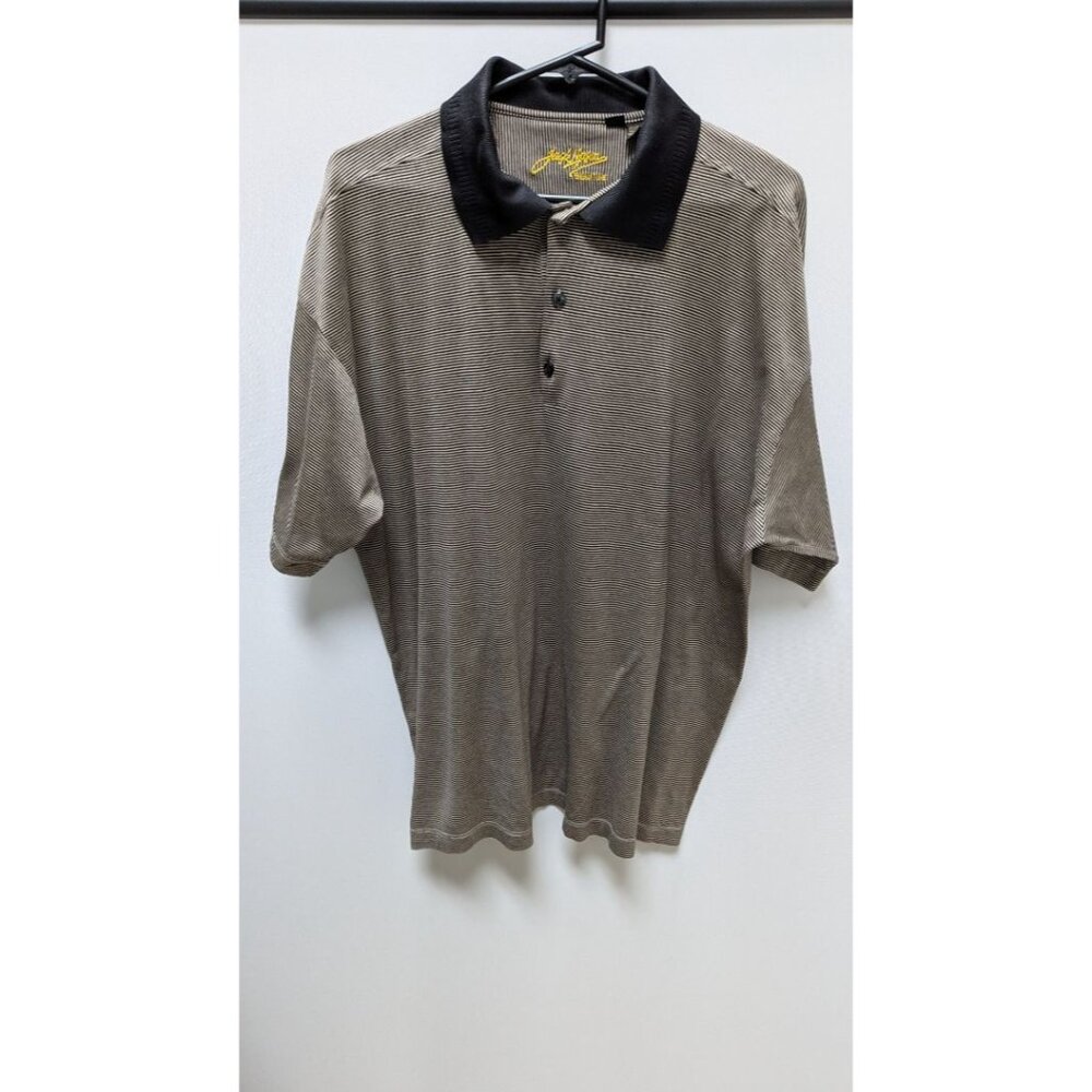 Jack Lipson Signature Grey/Black Striped Polo Shirt